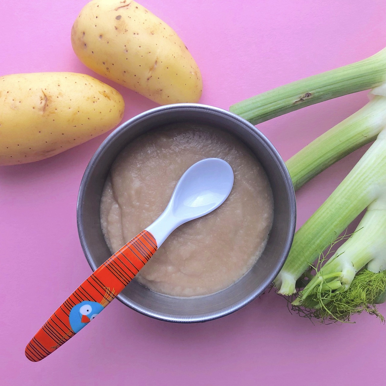 Puré de verduras, comienzan las comidas saladas