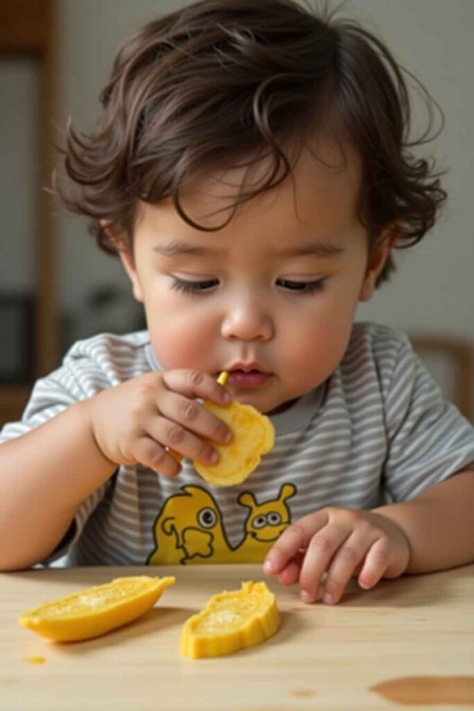 etapa de experimentar con la comida
