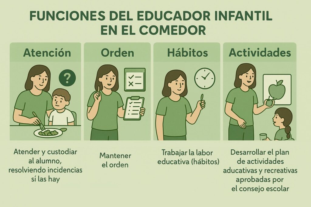 funciones educador en comedor infantil