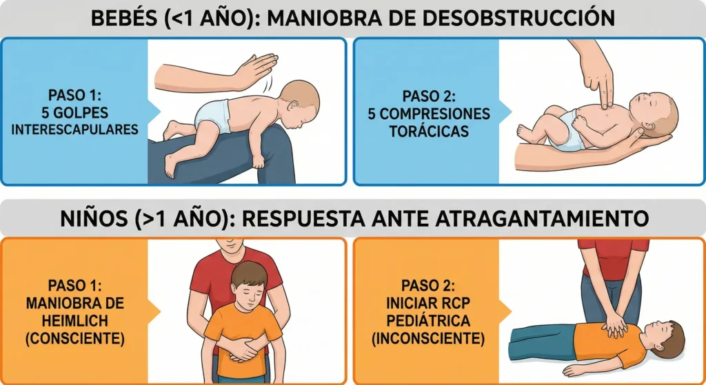 protocolo atragantamiento bebes y niños