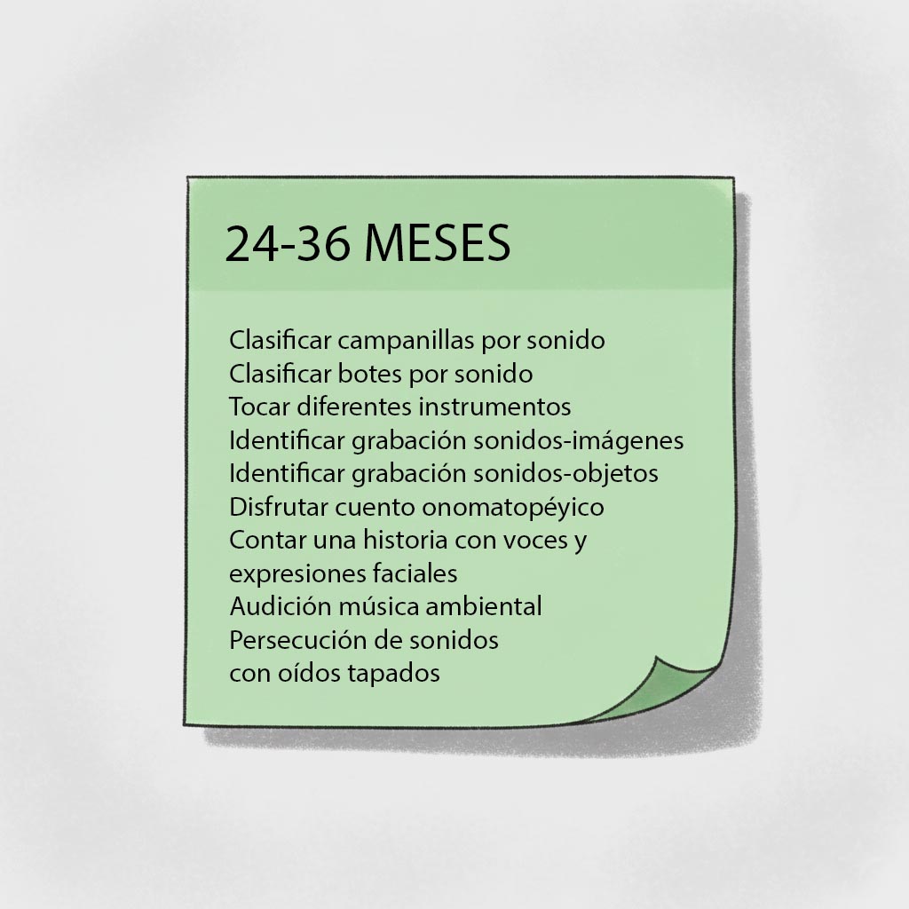 cómo estimular los sentidos actividades estimulacion oido 24-36 meses