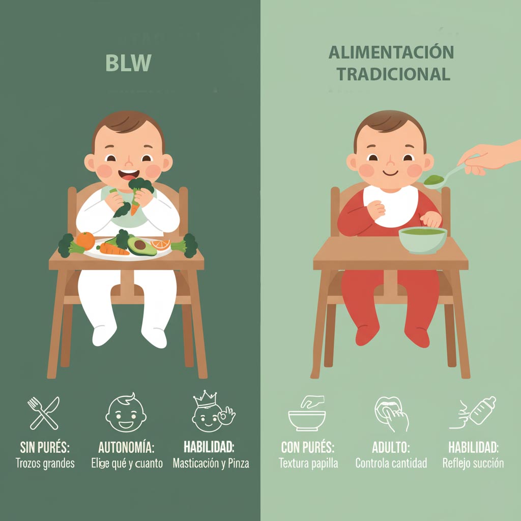 comparativa blw alimentacion tradicional