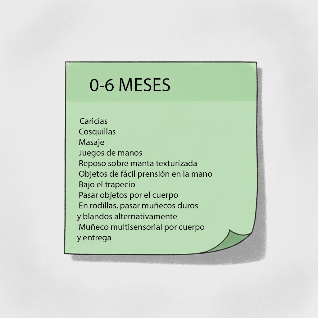 estimulacion tacto actividades 0-6 meses