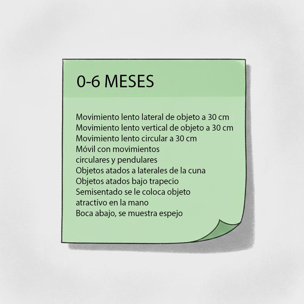 estimular vista actividades 0-6 meses