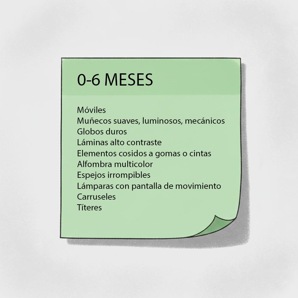 estimular vista materiales 0-6 meses