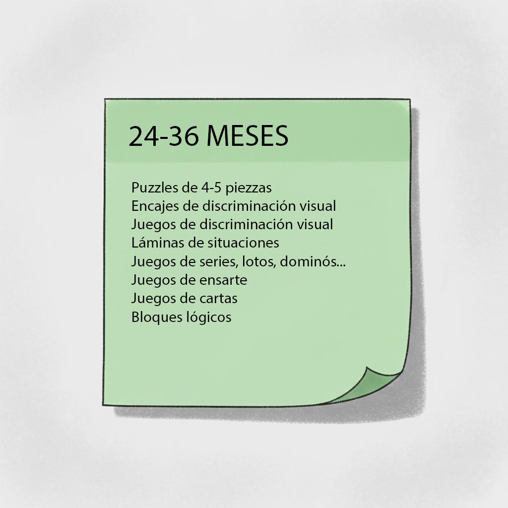 estimular vista materiales 24-36 meses
