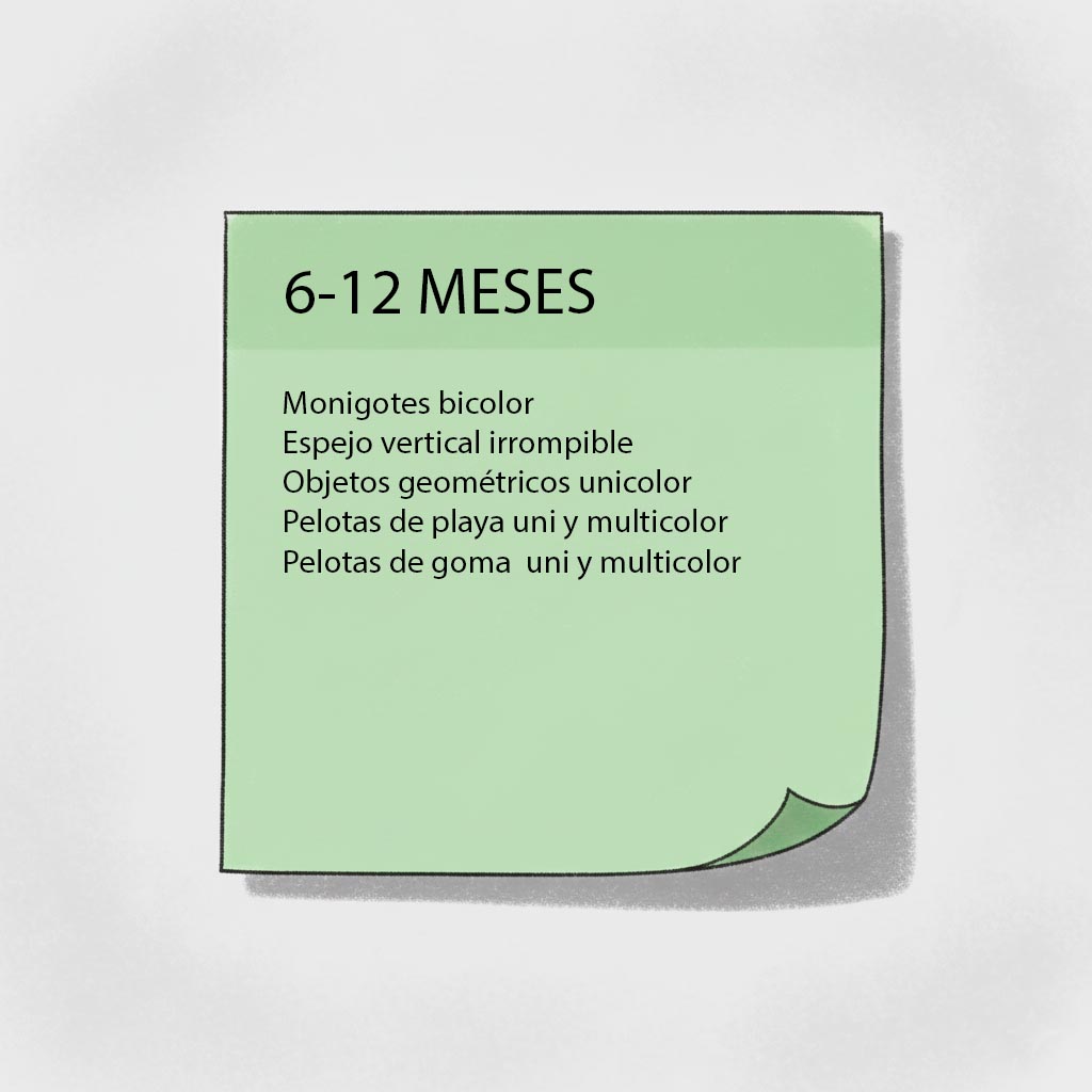 estimular vista materiales 6-12 meses