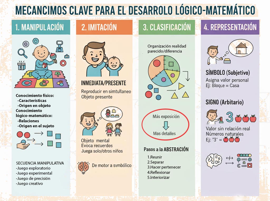 Mecanismos adquisición conceptos lógico-matemáticos bebés
