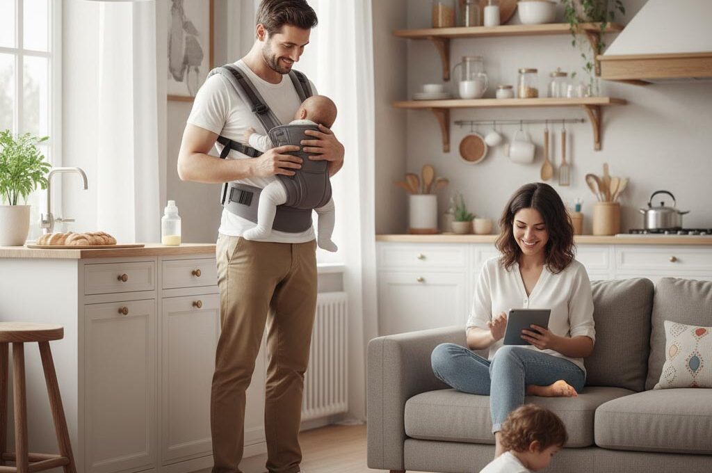 La baja parental equitativa es clave: Un nuevo estudio vincula la corresponsabilidad con la reducción del agotamiento materno