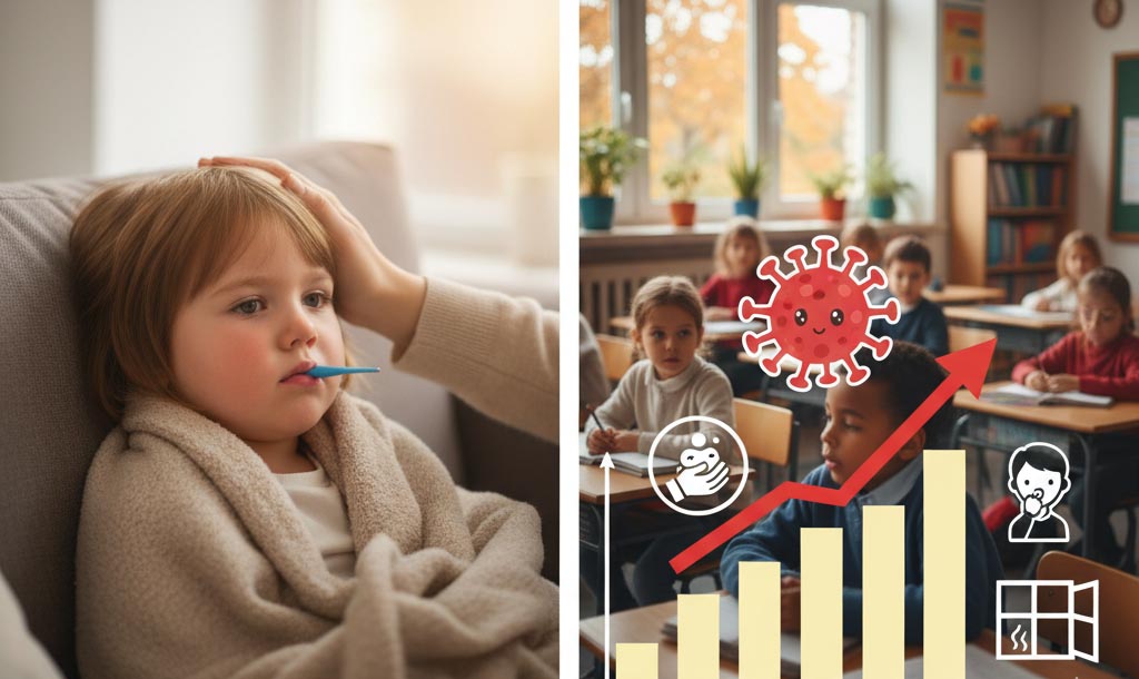¡Alerta otoñal! El grupo menor de 5 años, el más afectado por la gripe tras la vuelta al cole
