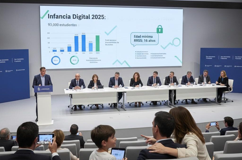 España presenta el estudio “Infancia digital 2025” y plantea una nueva ley para proteger a menores en entornos tecnológicos