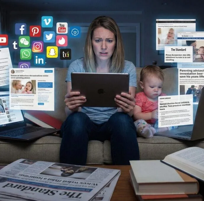 Peligros de la info-bulimia en redes sociales para familias