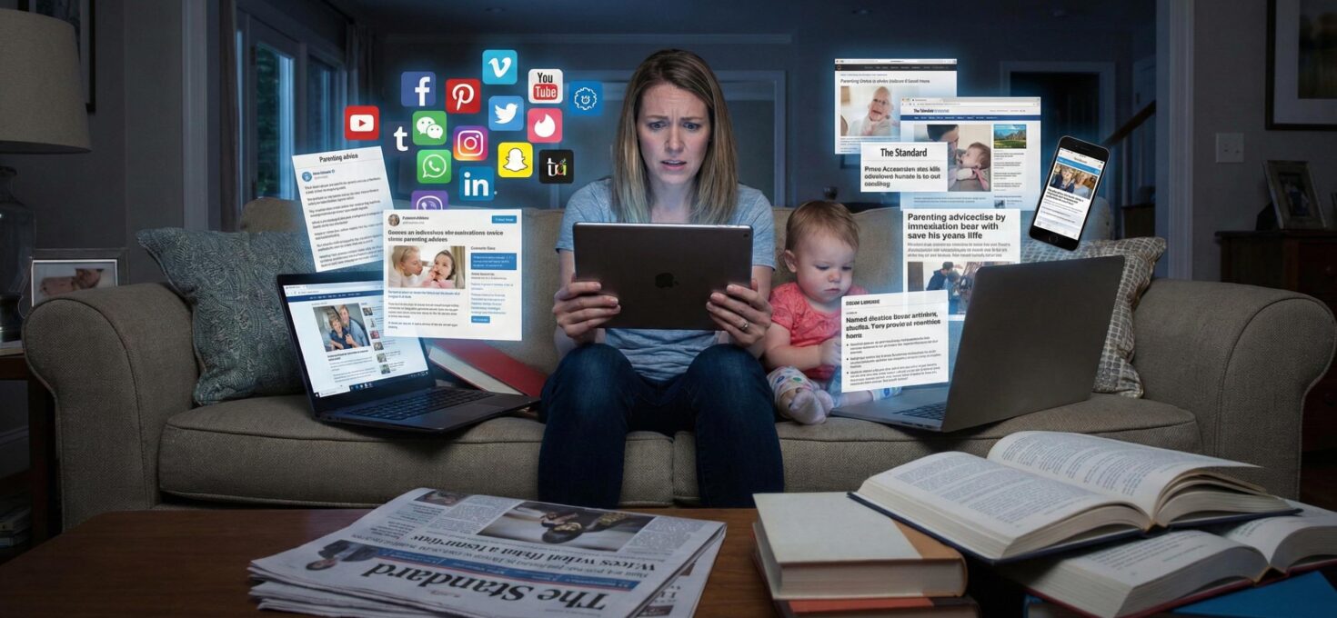 Peligros de la info-bulimia en redes sociales para familias