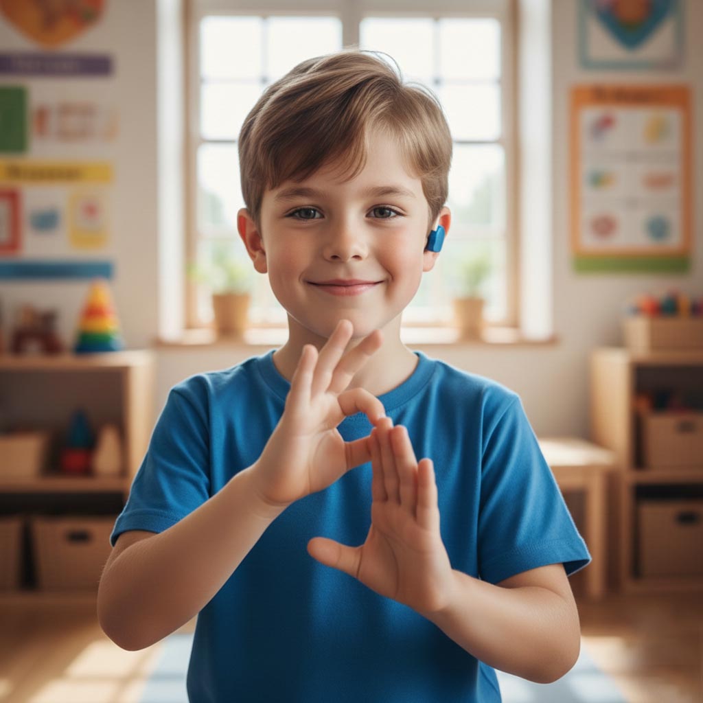 lenguaje niño con sordera