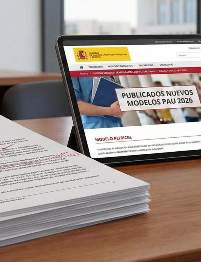 Publicados los nuevos modelos de examen para la PAU 2026: más competenciales y con penalización ortográfica unificada