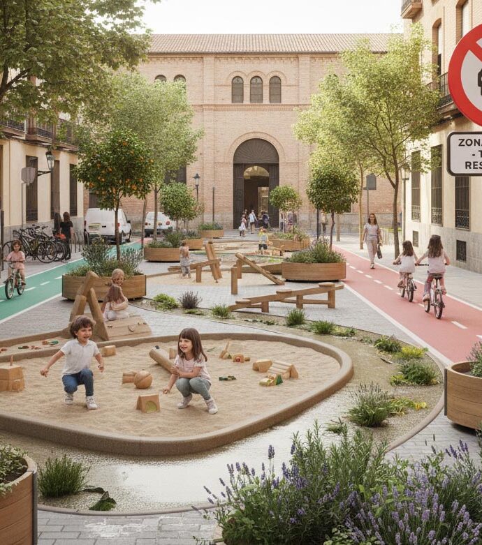 Urbanismo con enfoque infantil: Las ciudades apuestan por más zonas verdes y menos coches para los niños