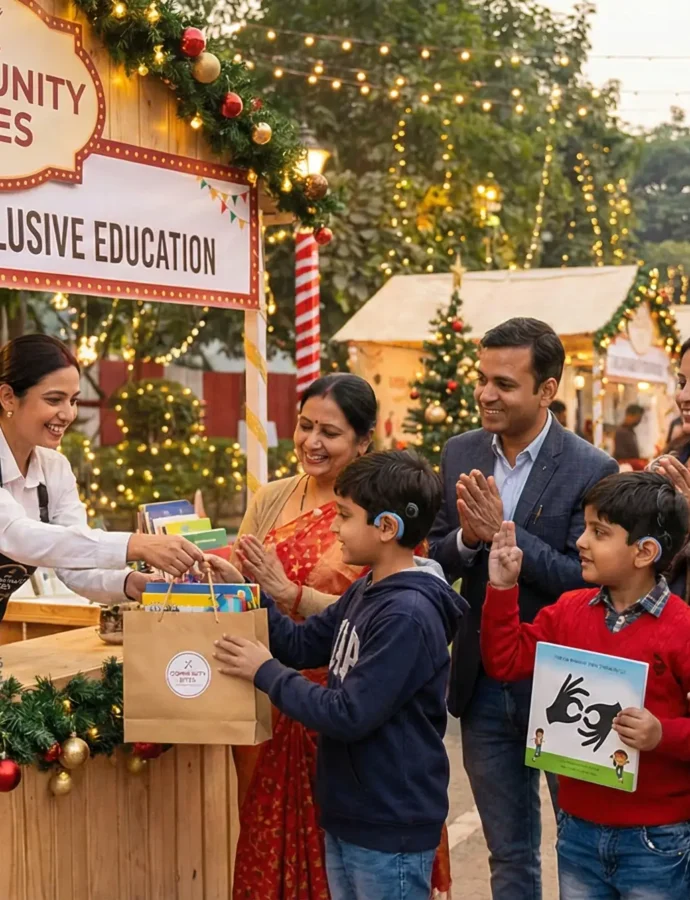 Apoyo navideño a estudiantes sordos en India: restaurantes se suman a la inclusión