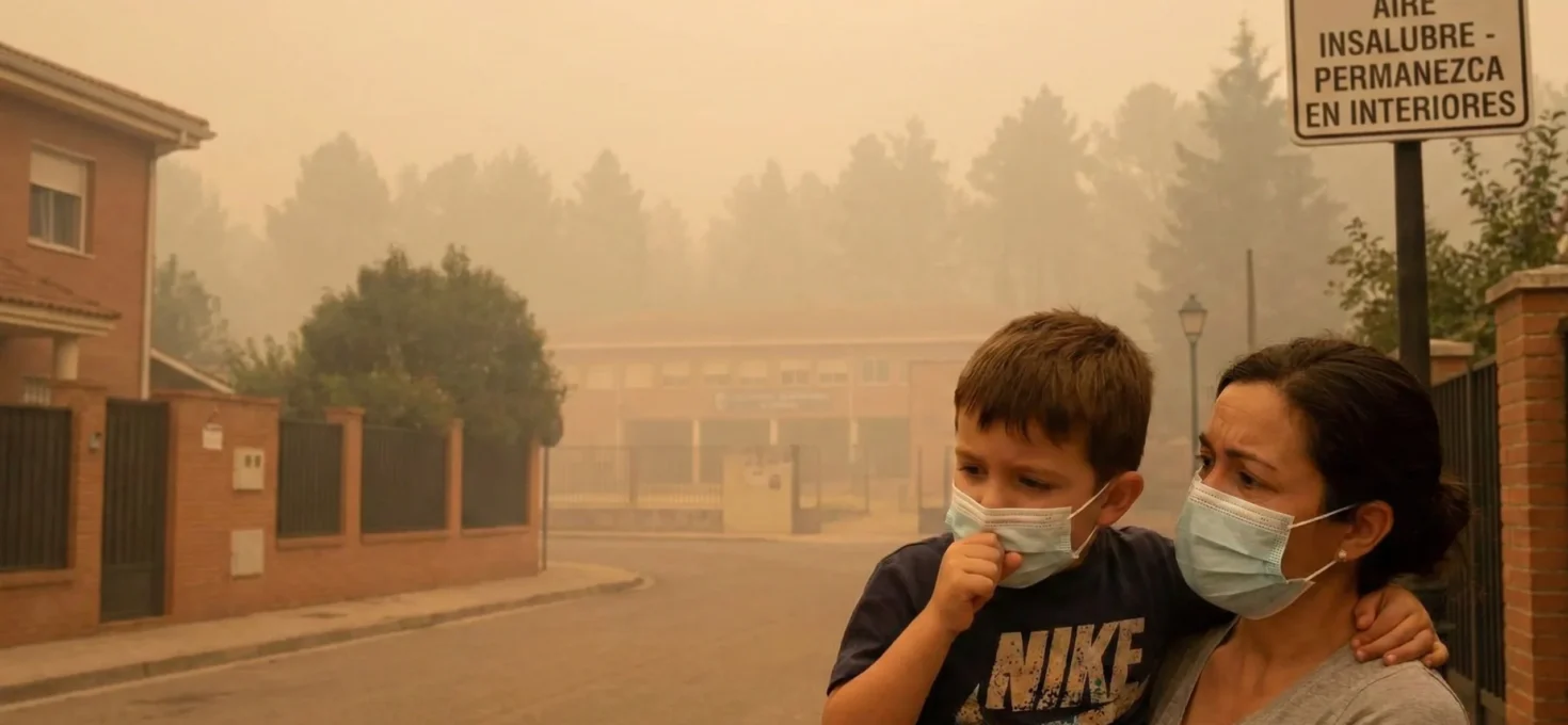 El humo de incendios forestales afecta con especial dureza a los niños