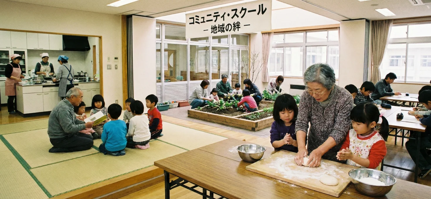 Japón impulsa las «escuelas de barrio» para combatir la soledad infantil y fortalecer el aprendizaje comunitario