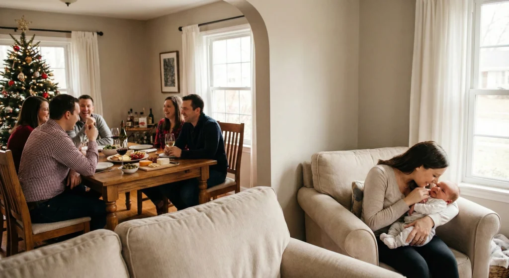 tiempo con bebe y visitas