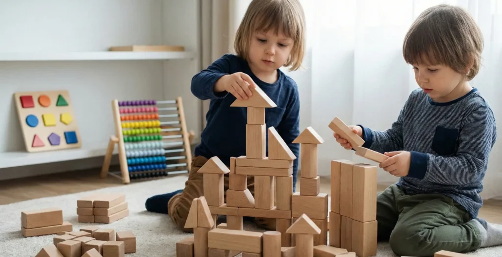 Las piezas de construcción son excelentes para aprender matemáticas jugando