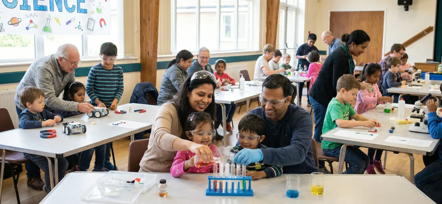 Los talleres científicos familiares despiertan la curiosidad de los niños