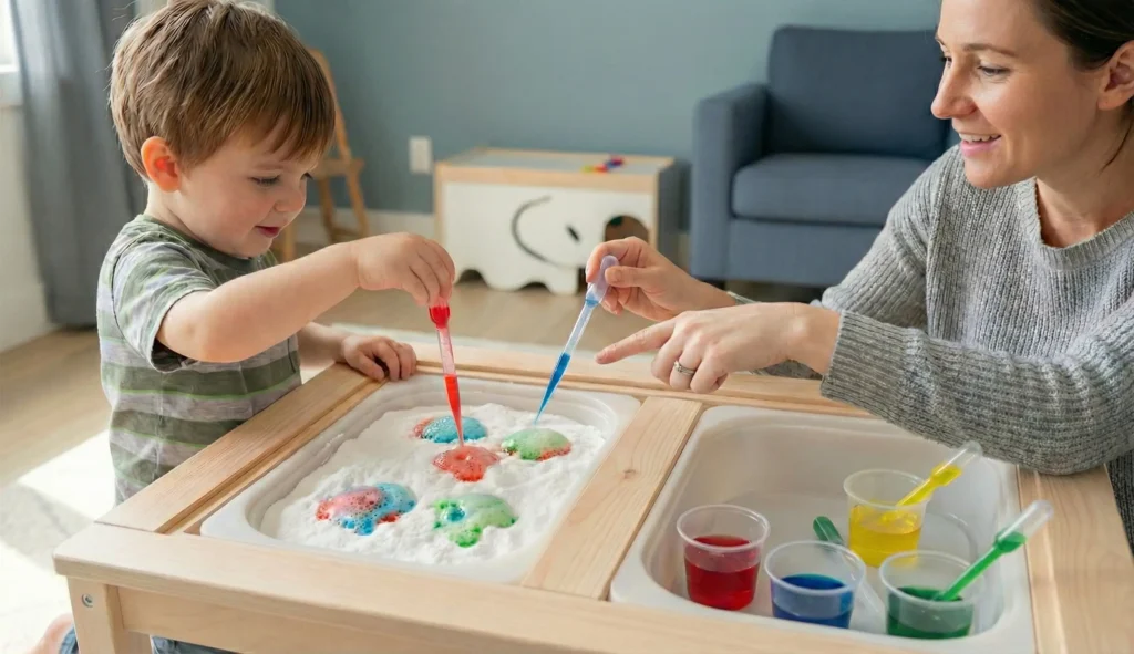 El laboratorio de erupciones es una introducción visual y auditiva espectacular a la relación causa-efecto