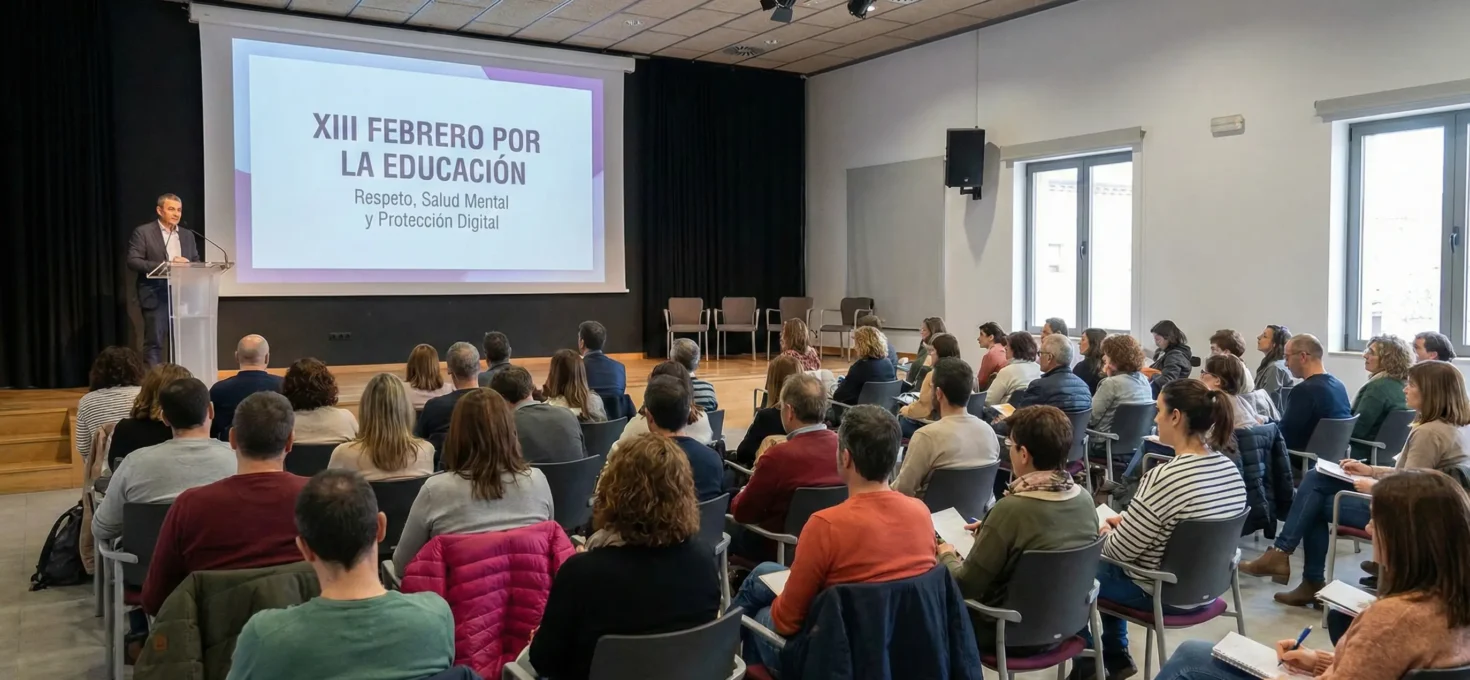 Conferencias educativas en Arnedo sobre respeto, salud mental y protección digital en Febrero por la Educación