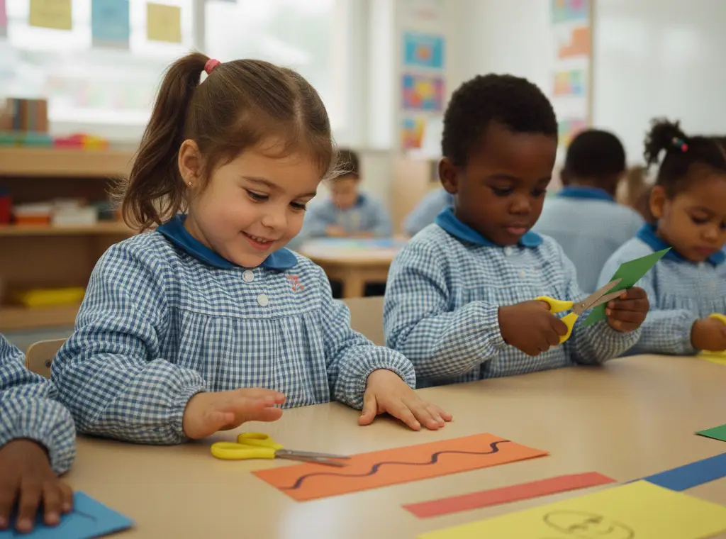 tecnica manipulacion papel recortado seguimiento trayectoria