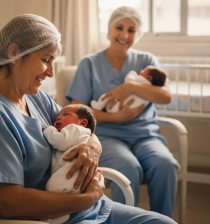 Voluntarias que abrazan bebés solos en Chile: cómo el afecto cambia vidas