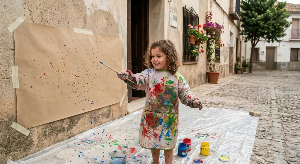 Técnica de salpicado para obra completa