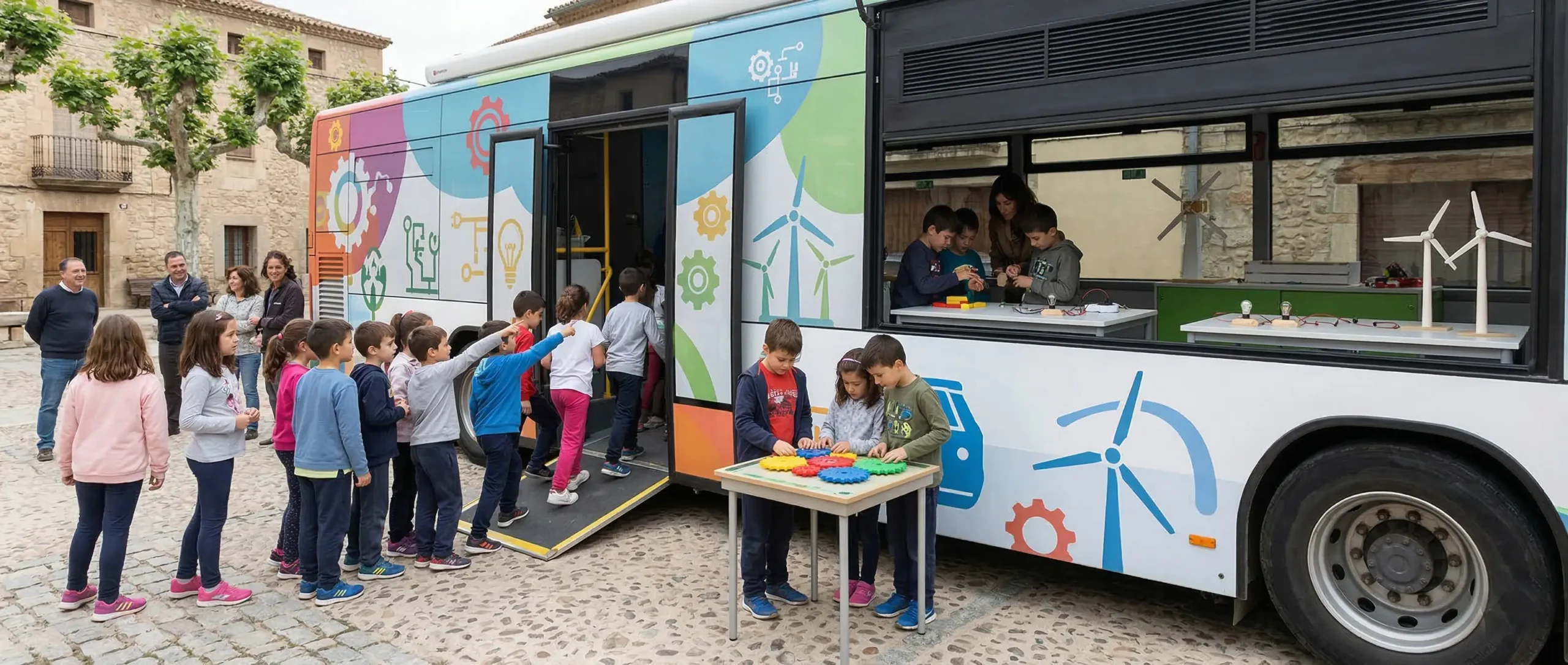 Autobús laboratorio para aprender ciencia jugando llega a los pueblos