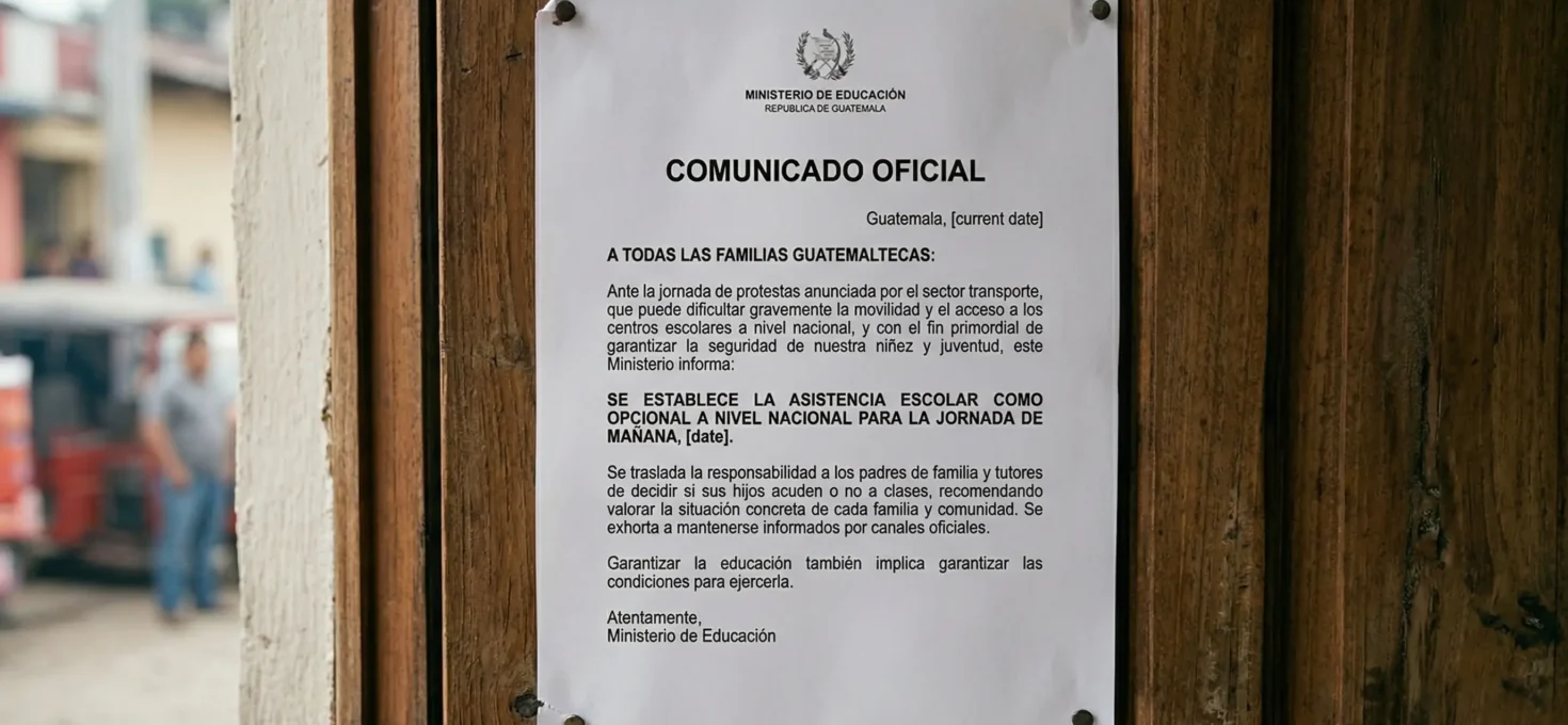 Cuando ir a clase depende del contexto: Guatemala deja la asistencia escolar en manos de las familias