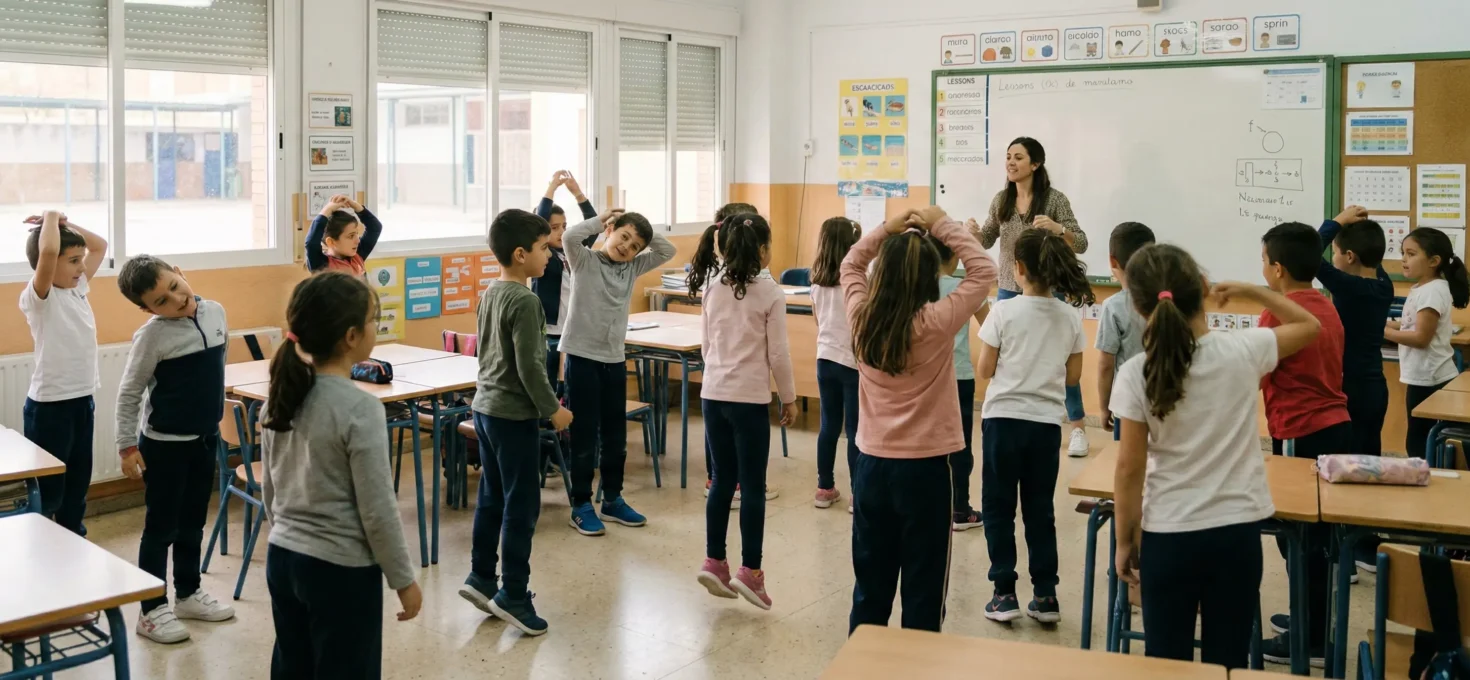 Validado un modelo escolar que reduce ansiedad infantil mediante pausas activas diarias