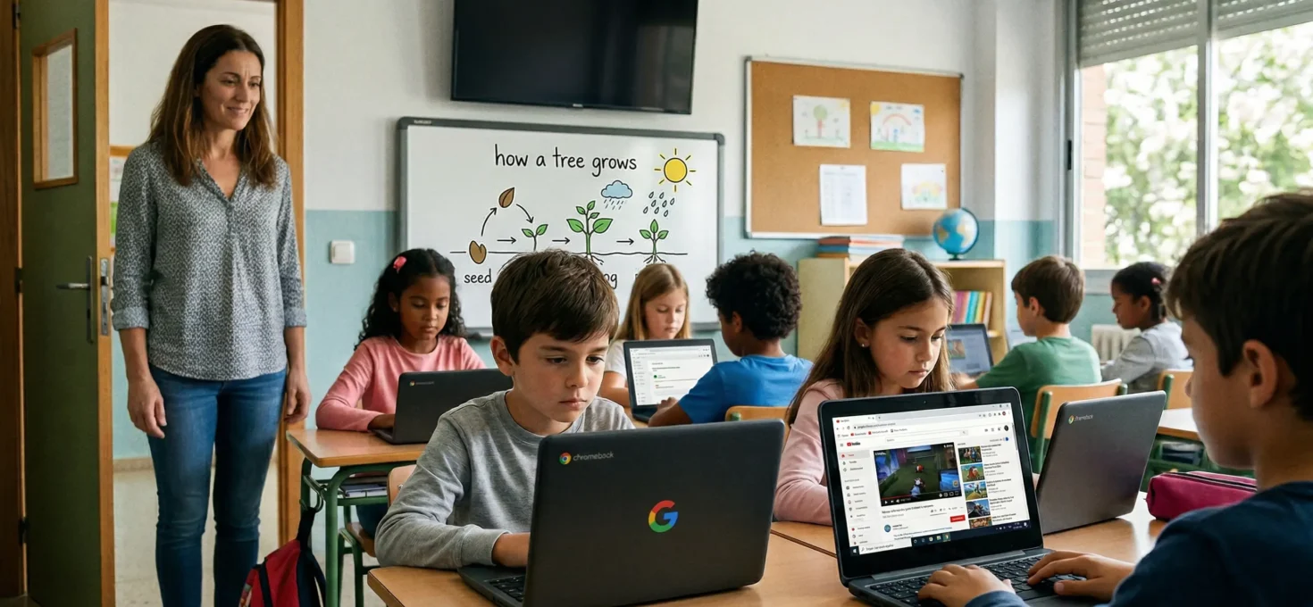 Multa a un colegio por el uso de Google en clase: qué significa para las familias