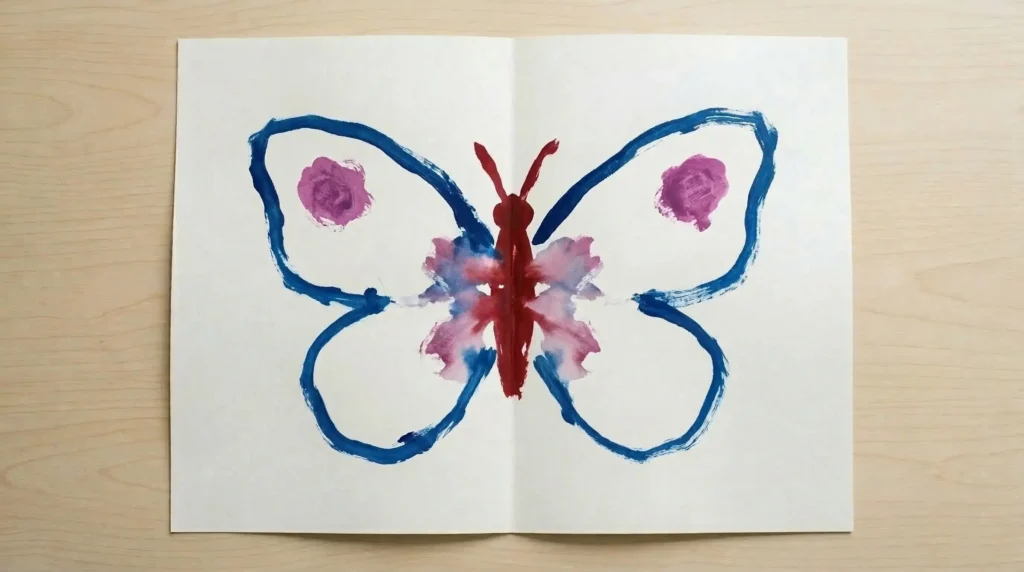 Actividad de simetría con pintura que todos hemos hecho