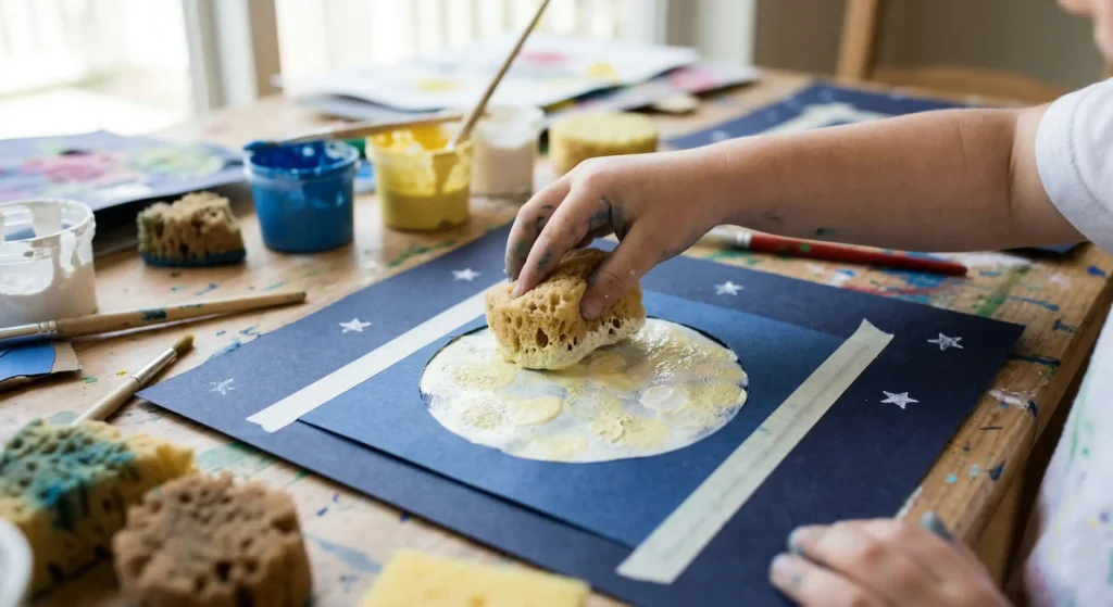 El estarcido con esponja se puede practicar en una horquilla muy amplia de edad