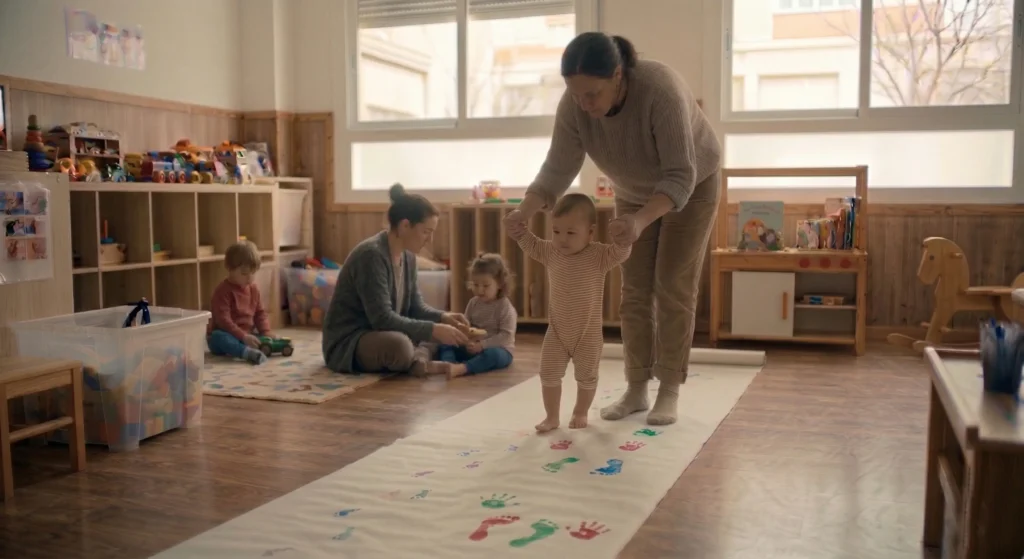 Primera actividad con pintura en infancia temprana