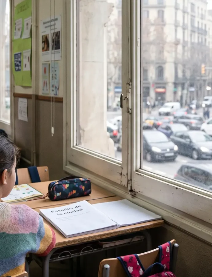 La contaminación también entra en clase: escolares respiran dióxido de nitrógeno dentro de las aulas