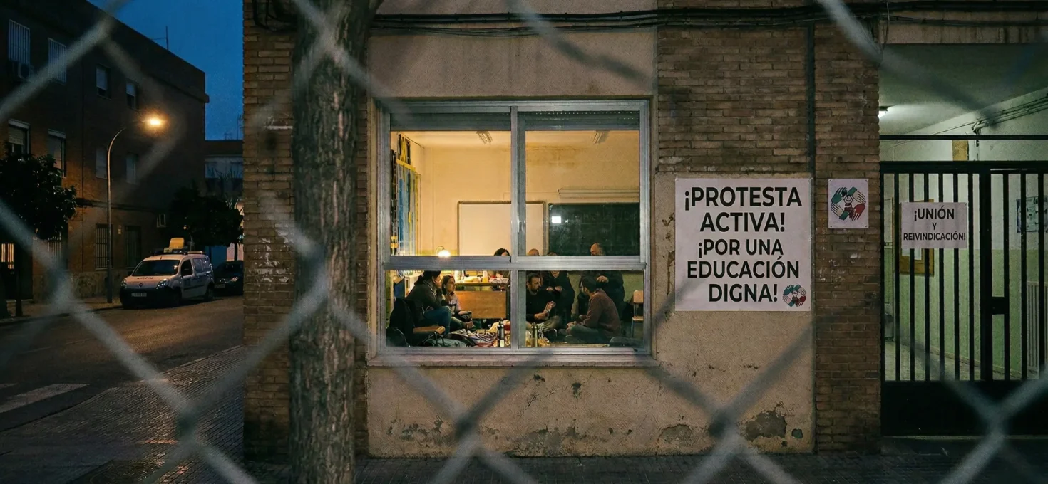 Nueva forma de protestar en educación: familias que se encierran en el colegio para exigir soluciones