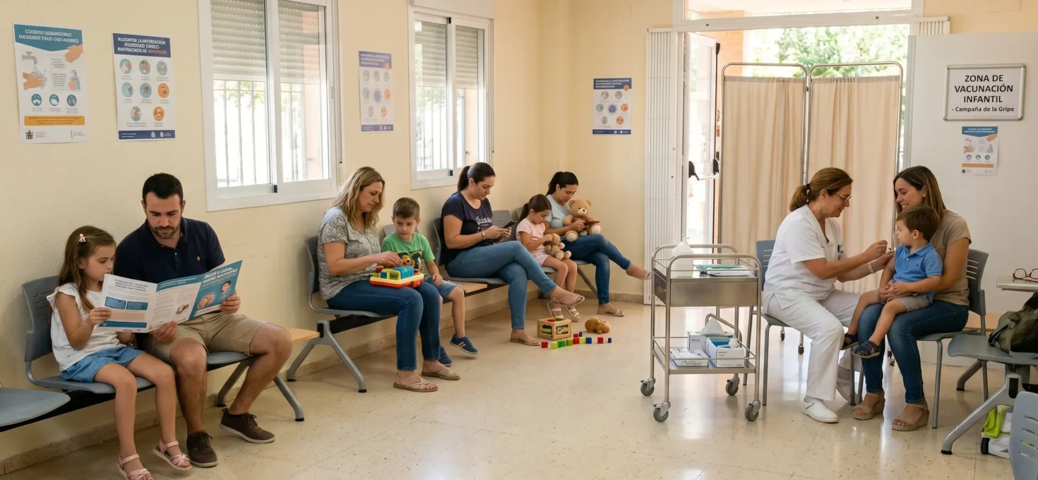 La vacunación infantil contra la gripe aumenta esta temporada y supera el 50% en menores de 5 años