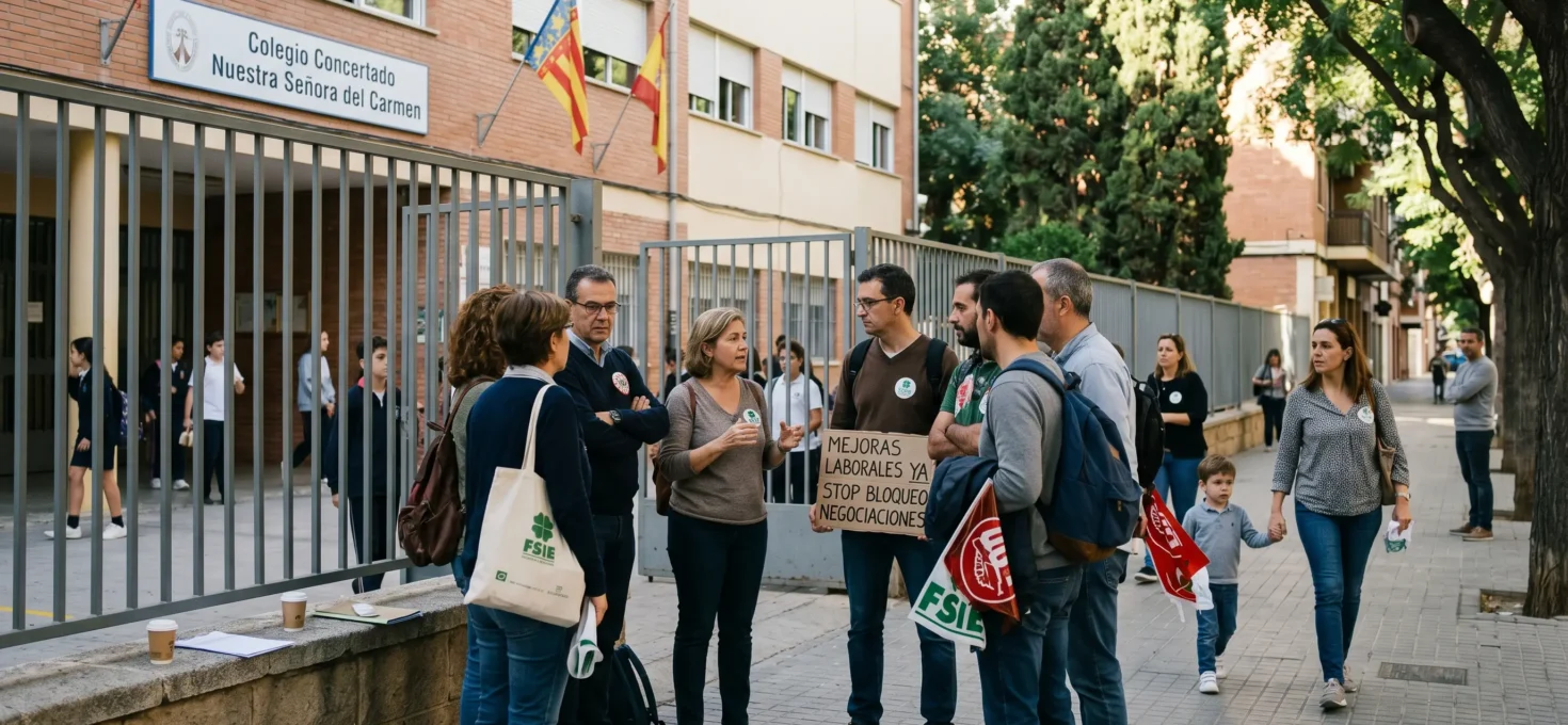 La educación concertada también irá a la huelga en la Comunitat Valenciana y prepara paros en junio