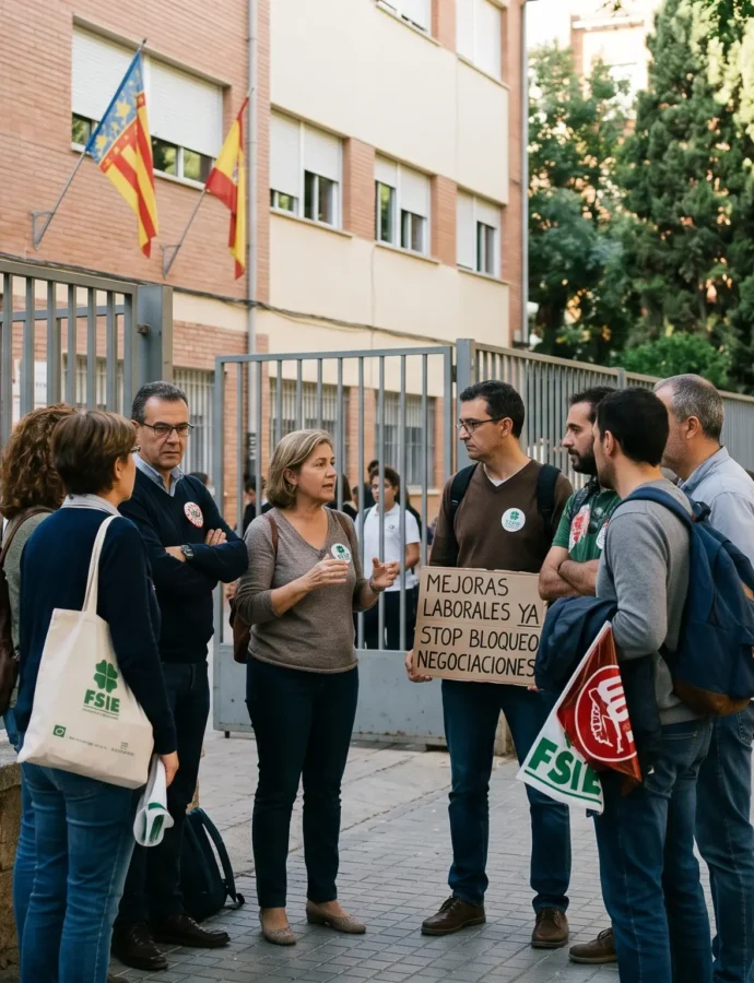 La educación concertada también irá a la huelga en la Comunitat Valenciana y prepara paros en junio