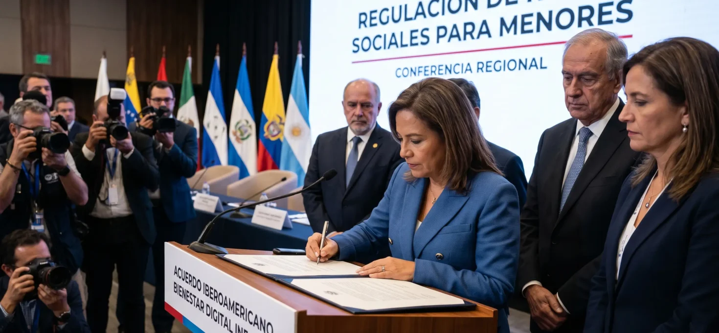 Los países iberoamericanos acuerdan limitar el diseño adictivo de las redes sociales para proteger a los menores